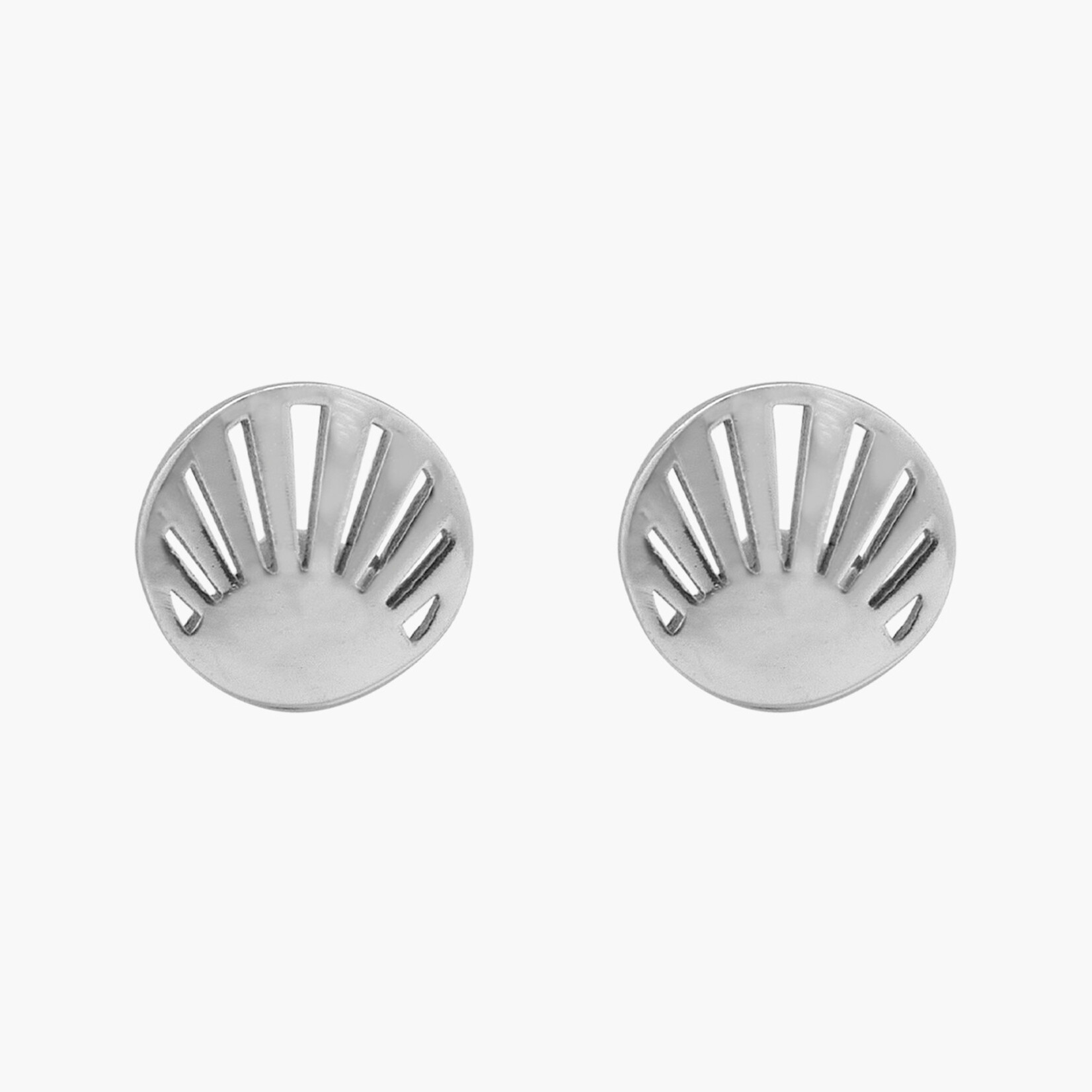 Pura Vida Pura Vida - Cutout Sunburst Earrings - Silver