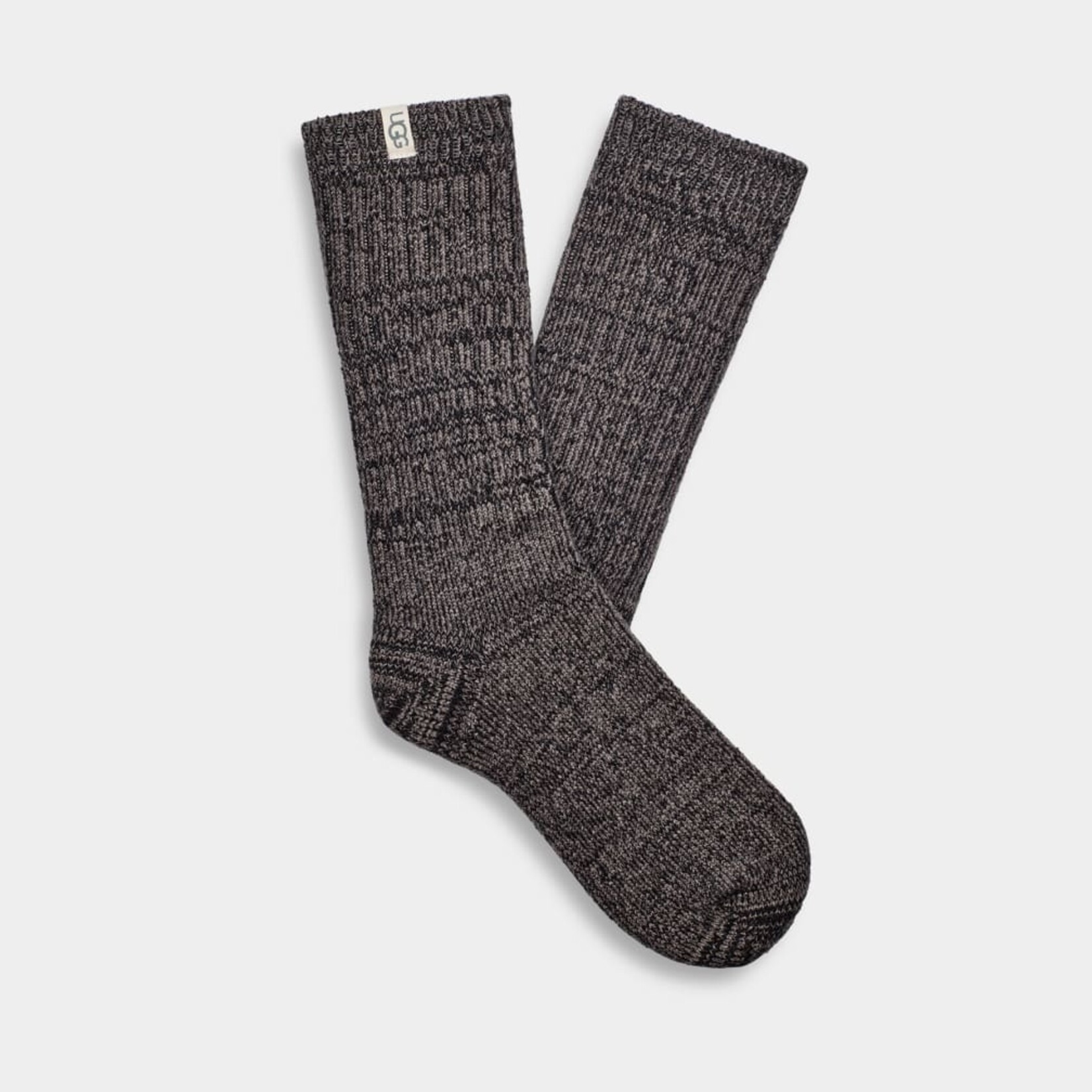 UGG UGG - Rib Knit Slouchy Crew Sock Grey/Black