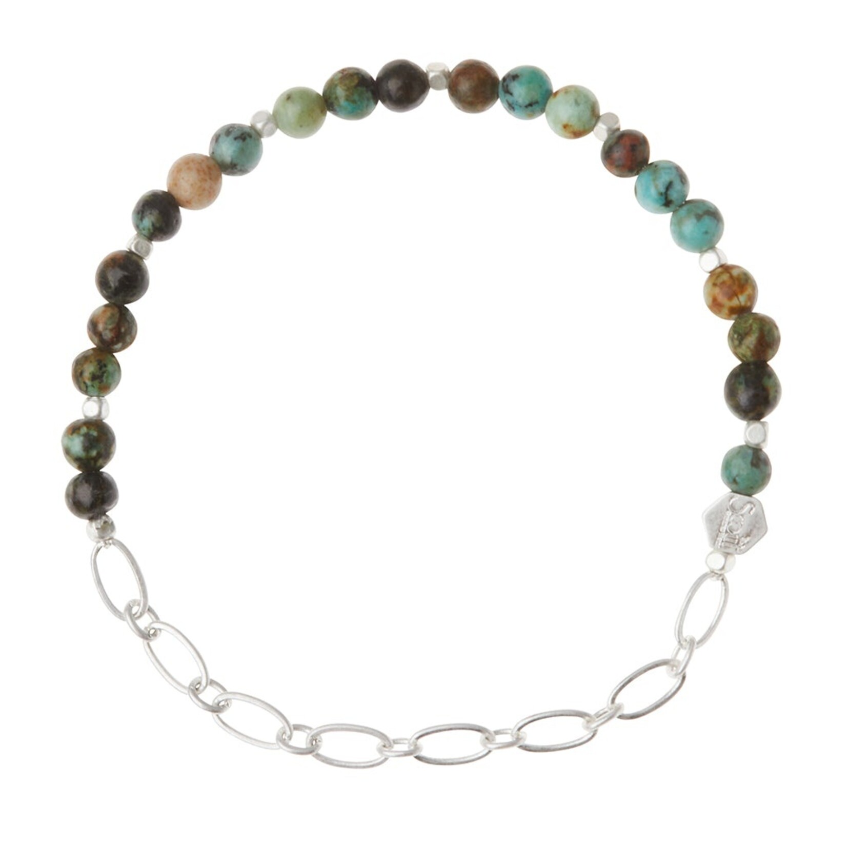 Scout Curated Wears Scout Curated Wears - Mini Chain Bracelet  African Turquoise / Silver