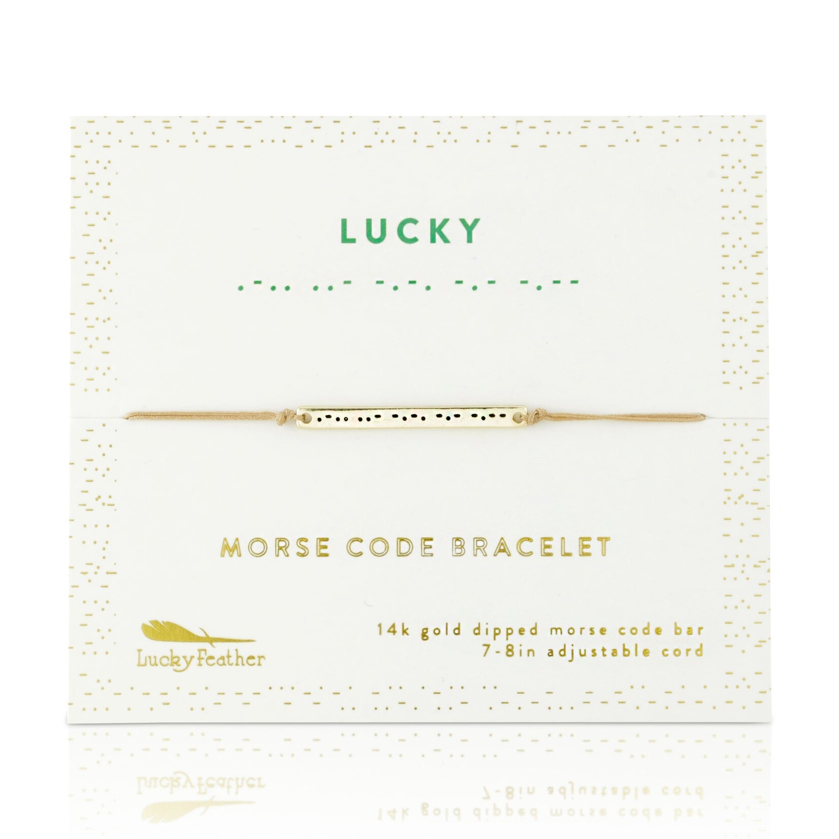 Lucky feather morse code necklace deals