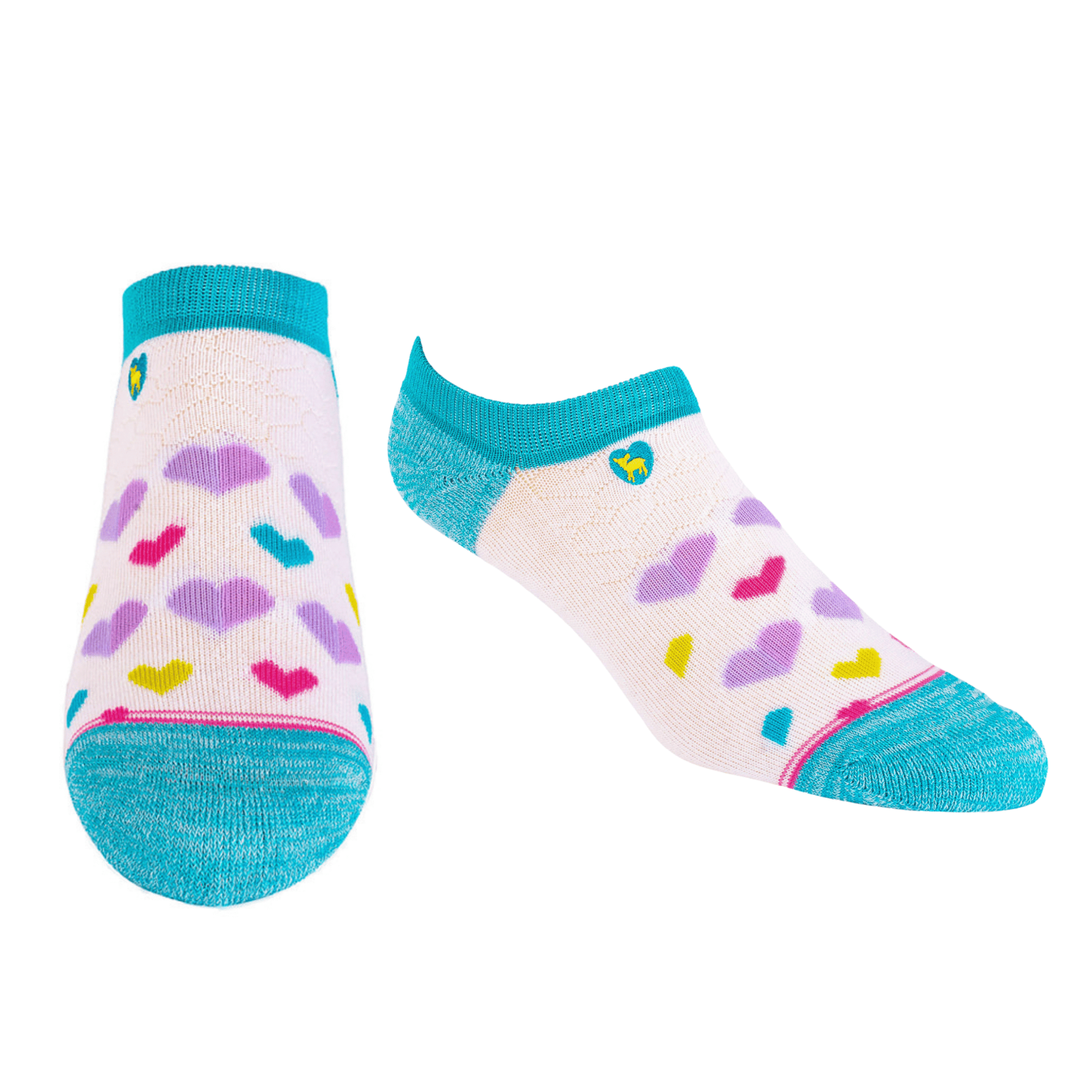 Pudus Socks - Ankle Hearts Multi