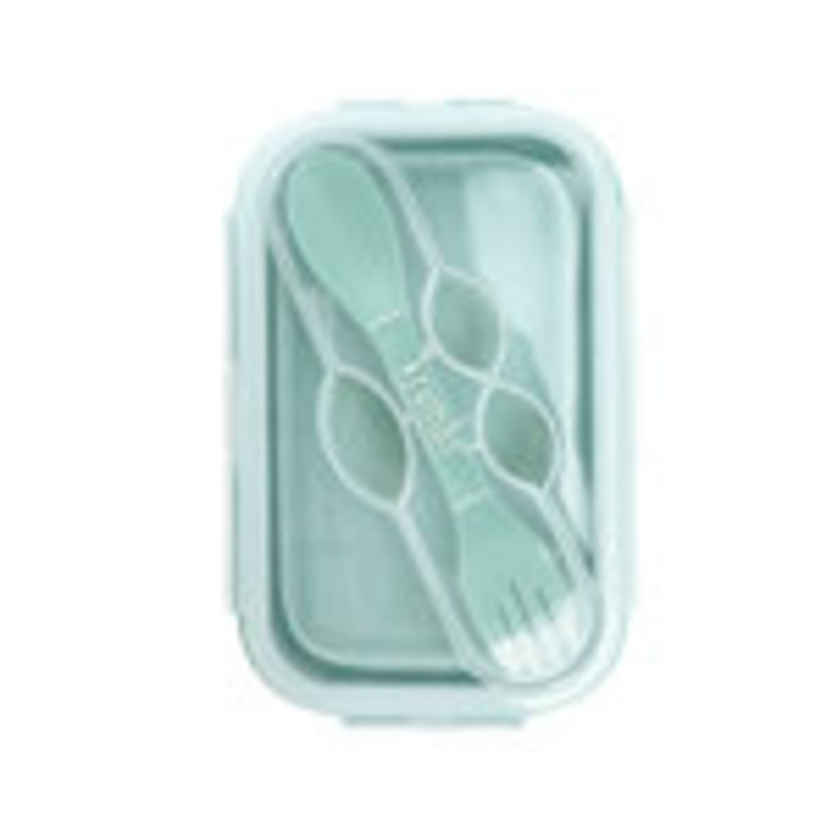 Krumbs Kitchen Mint Silicone Collapsible Lunch Container