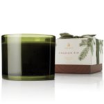 Thymes Thymes - Frasier Fir Poured 3 Wick Candle, Green
