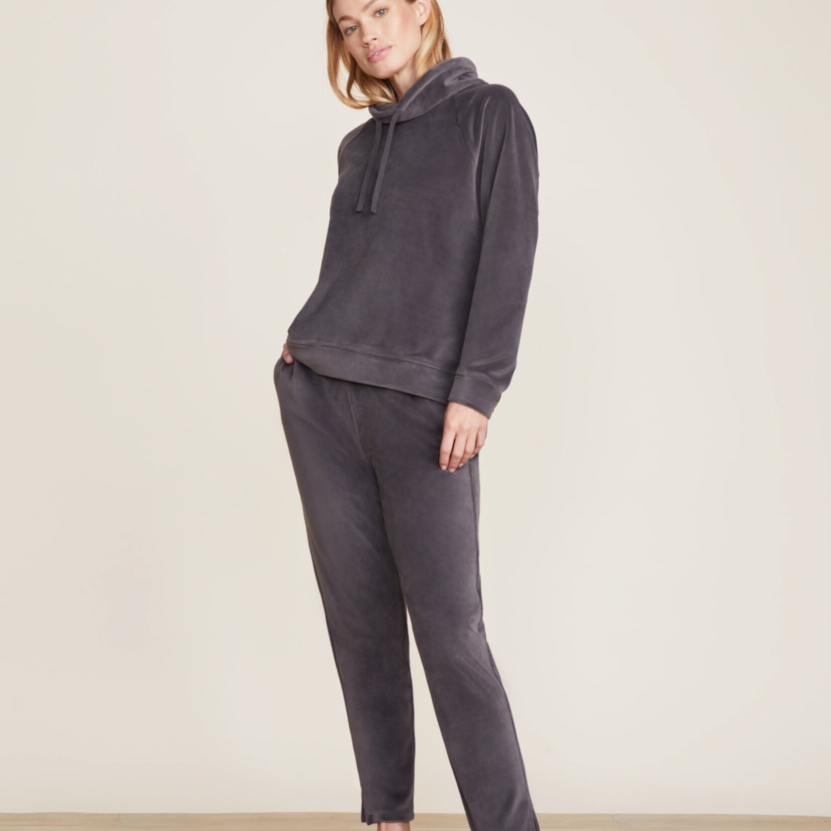 Barefoot Dreams Barefoot Dreams - Luxechic Funnel Neck Pullover - Carbon