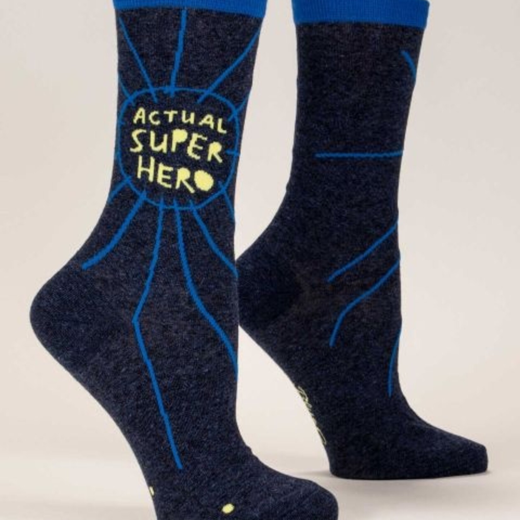 Blue Q Blue Q - Actual Superhero Crew Socks