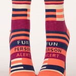 Blue Q Blue Q - Ankle Socks-  Fun Person Alert
