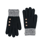 Britts Knits - Ultra Soft Button Gloves - Black