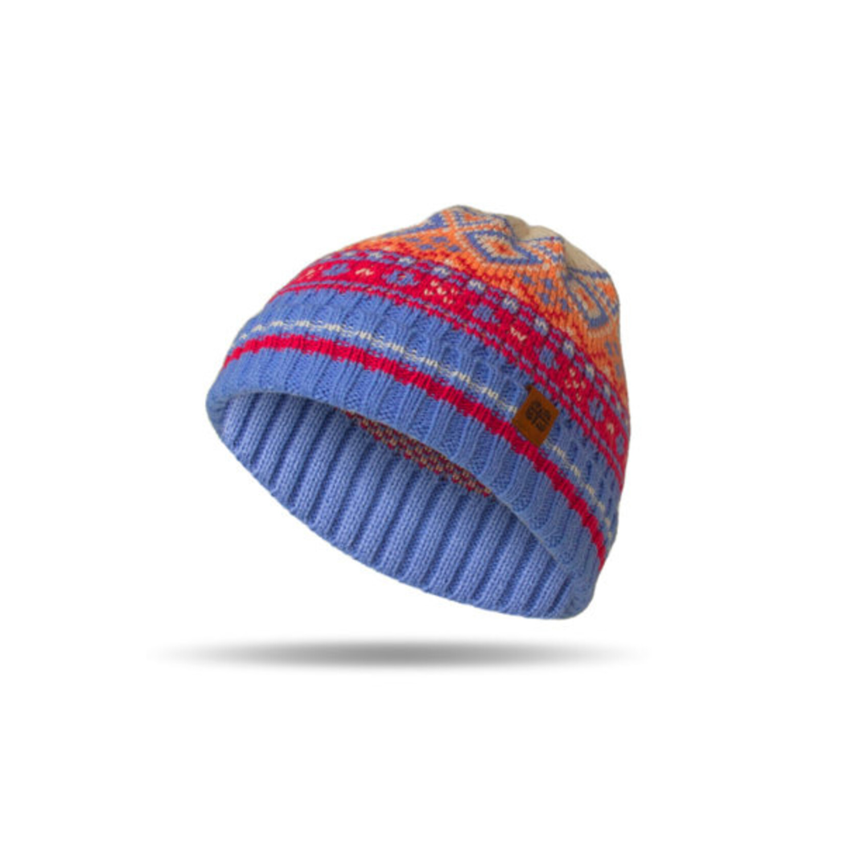 Britts Knits - Kid's Fair Isle Beanie - Coral