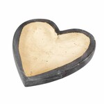 Mud Pie Mud Pie - Heart Tray - Gray Marble Foil
