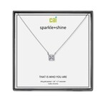 CAI CAI - Necklace - Sparkle & Shine - Silver Square