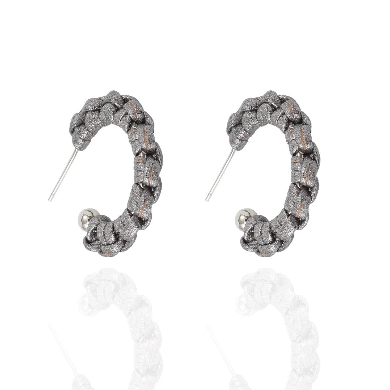 Balinese Sterling Silver Hoop Earrings with Braided Style - Braided Flair |  NOVICA