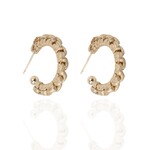 Keva Keva - Petite Braided Hoop Earrings - Gold