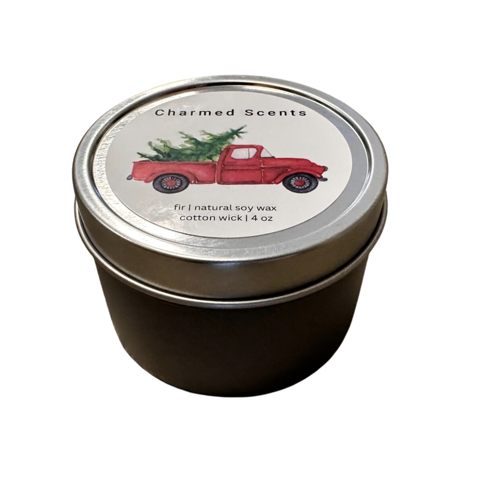 Charmed Scents - 4 oz Soy Candle Tin - Tree Truck