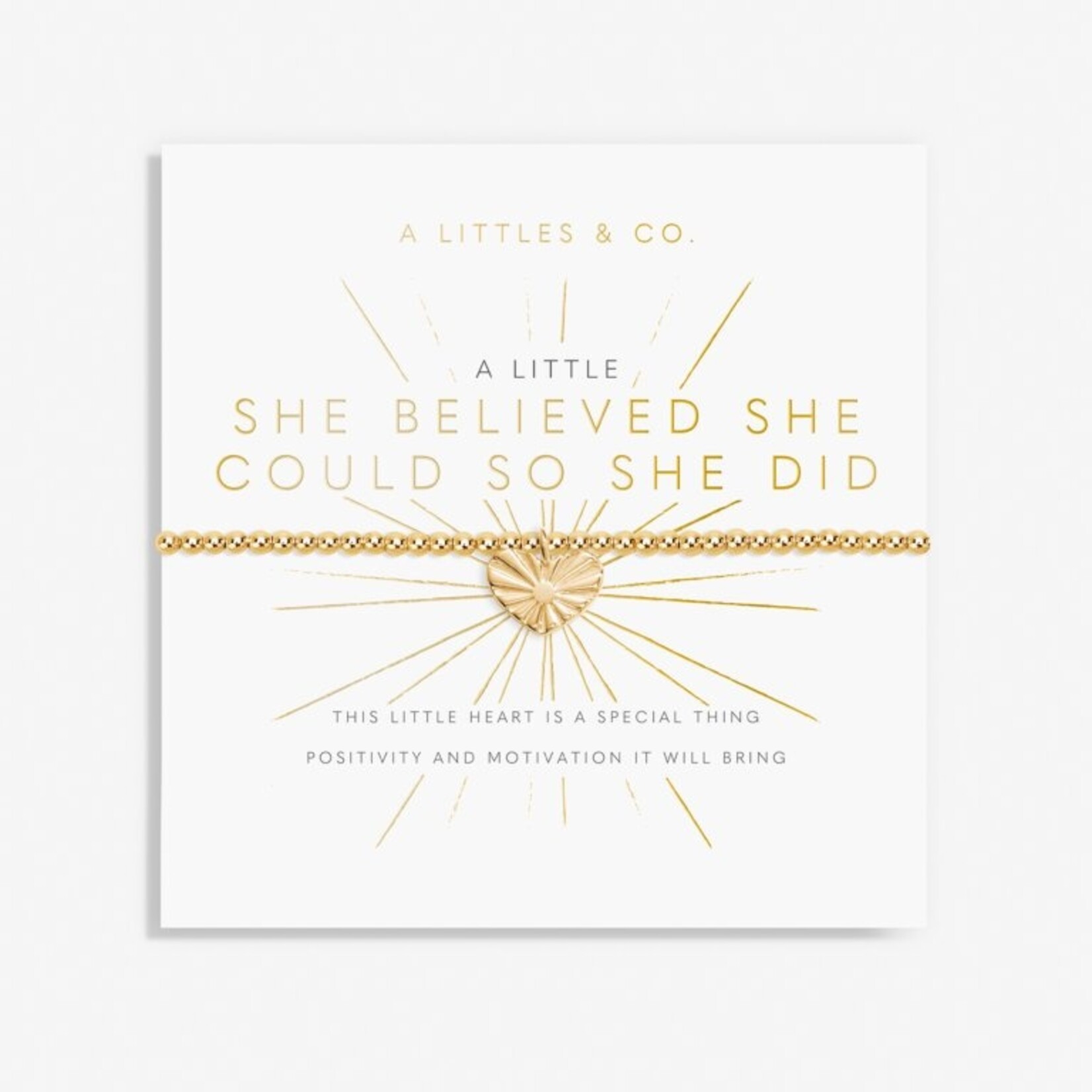 A Littles & Co A Littles & Co - Gold She Believed She Could So She Did Bracelet