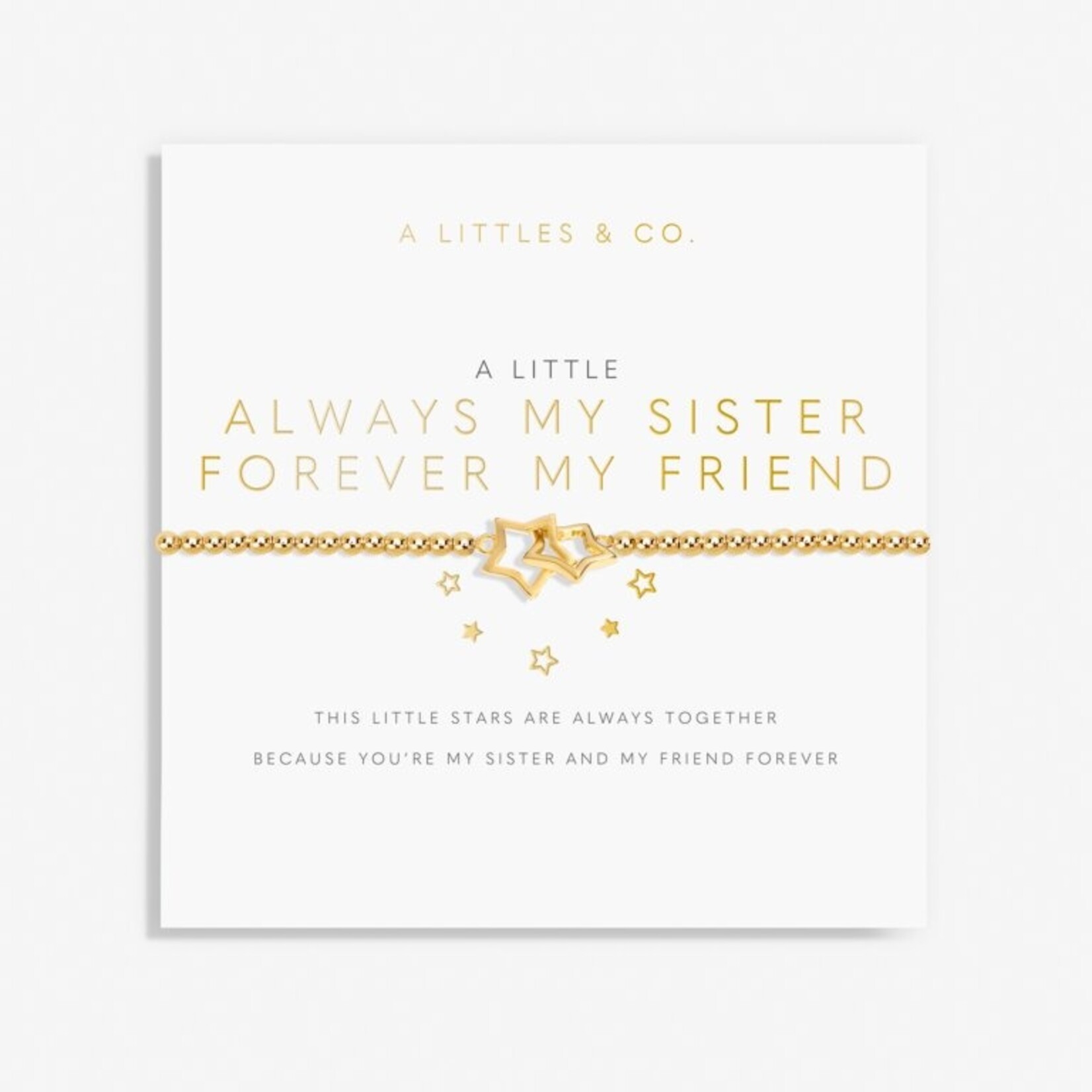 A Littles & Co - Always My Sister, Forever My Friend Bracelet Gold