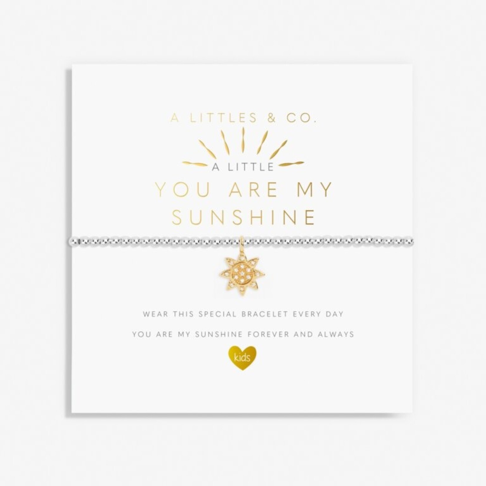 A Littles & Co A Littles & Co - Silver Children's You Are My Sunshine Bracelet