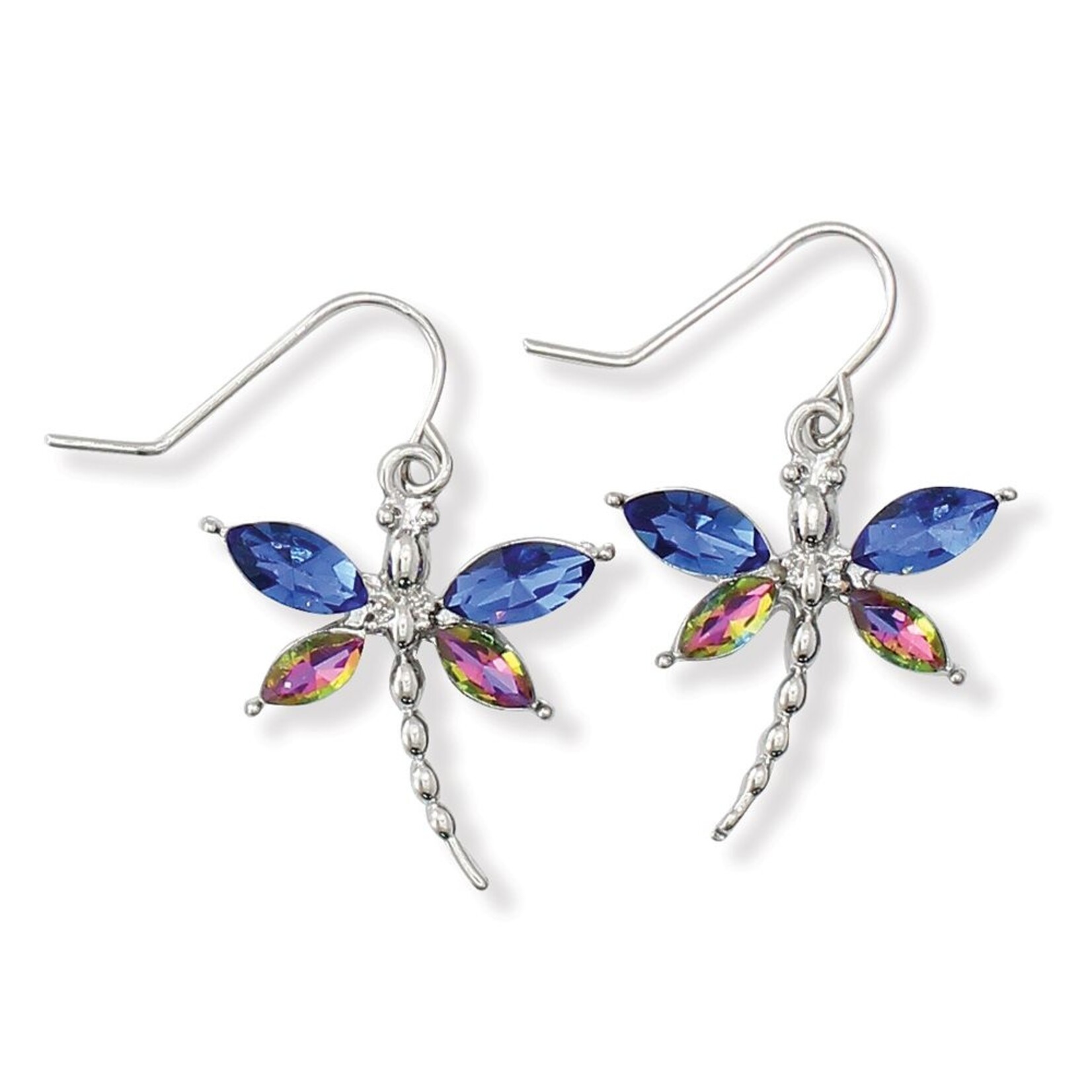 Periwinkle Periwinkle - Earrings - Blue & Pink Dragonflies
