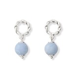 Periwinkle Periwinkle - Earrings - Silver Rope Grey Agate