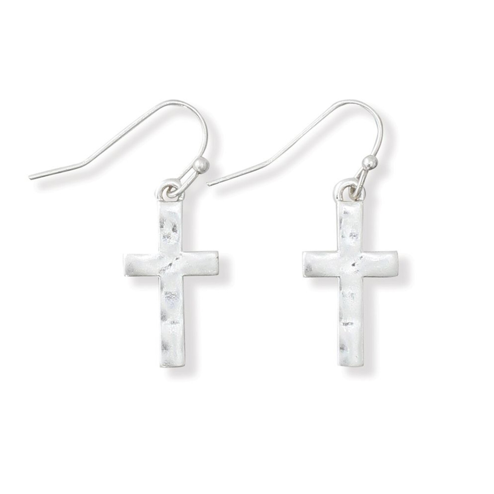 Periwinkle Periwinkle - Earrings - Hammered Cross