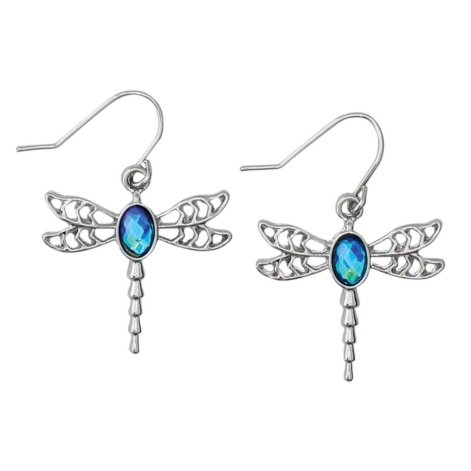 Periwinkle Periwinkle - Earrings - Silver Dragonflies Blue