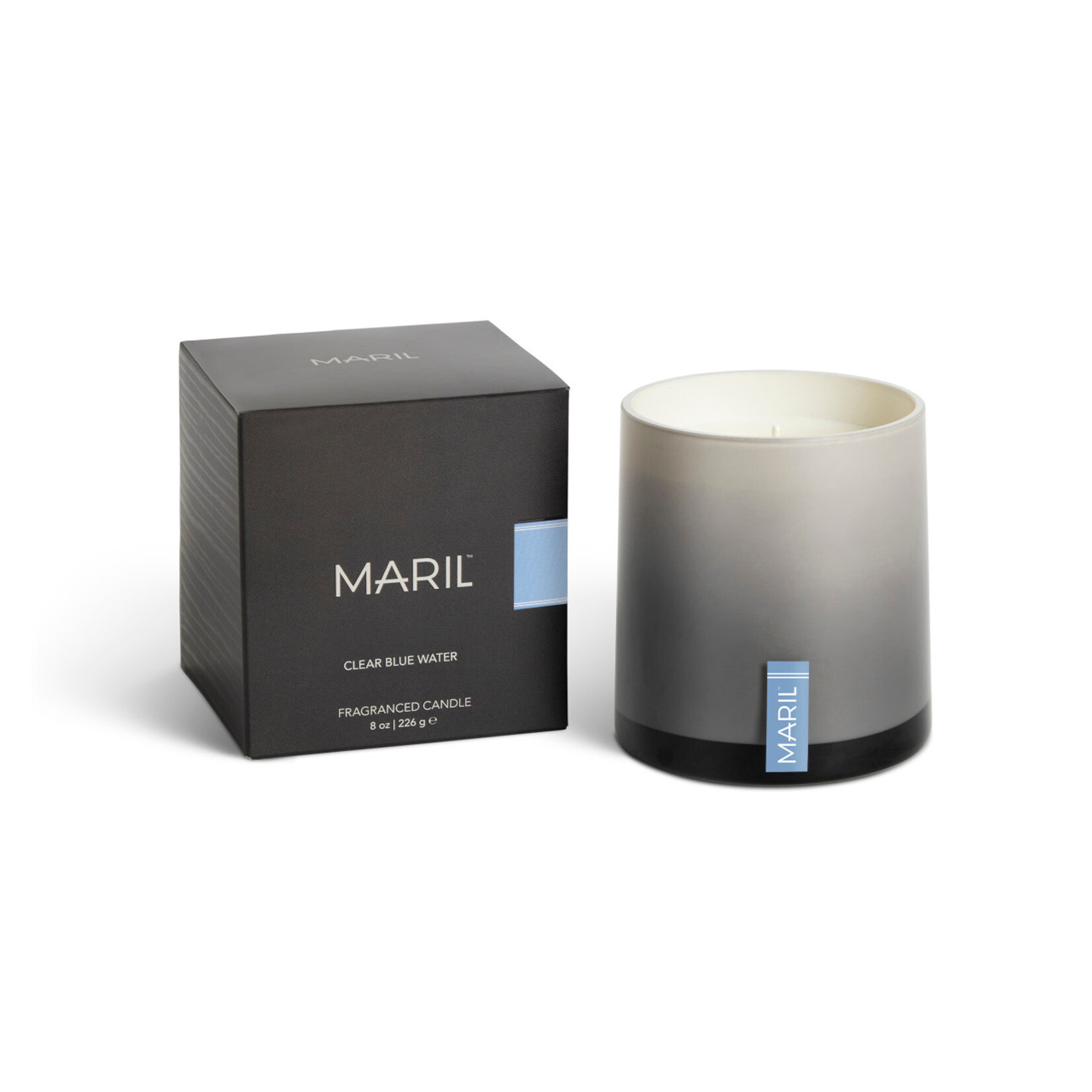 Maril Maril - 8oz Poured Candle - Clear Blue Water