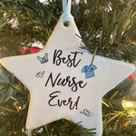 PhiloSophie's - Best Nurse Ever Star Ornament