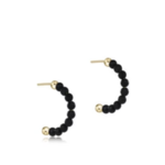 enewton enewton - 3MM Beaded Gemstone 1" Post Hoop - Matte Onyx