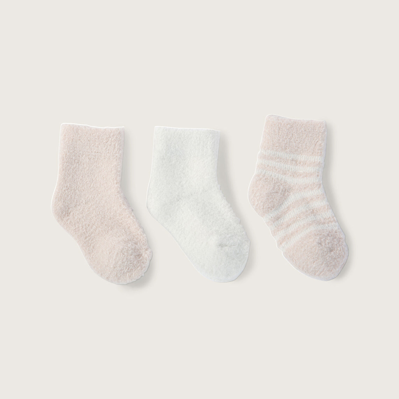 Barefoot Dreams Barefoot Dreams - Pink/Pearl CCL Infant Socks 3 pack