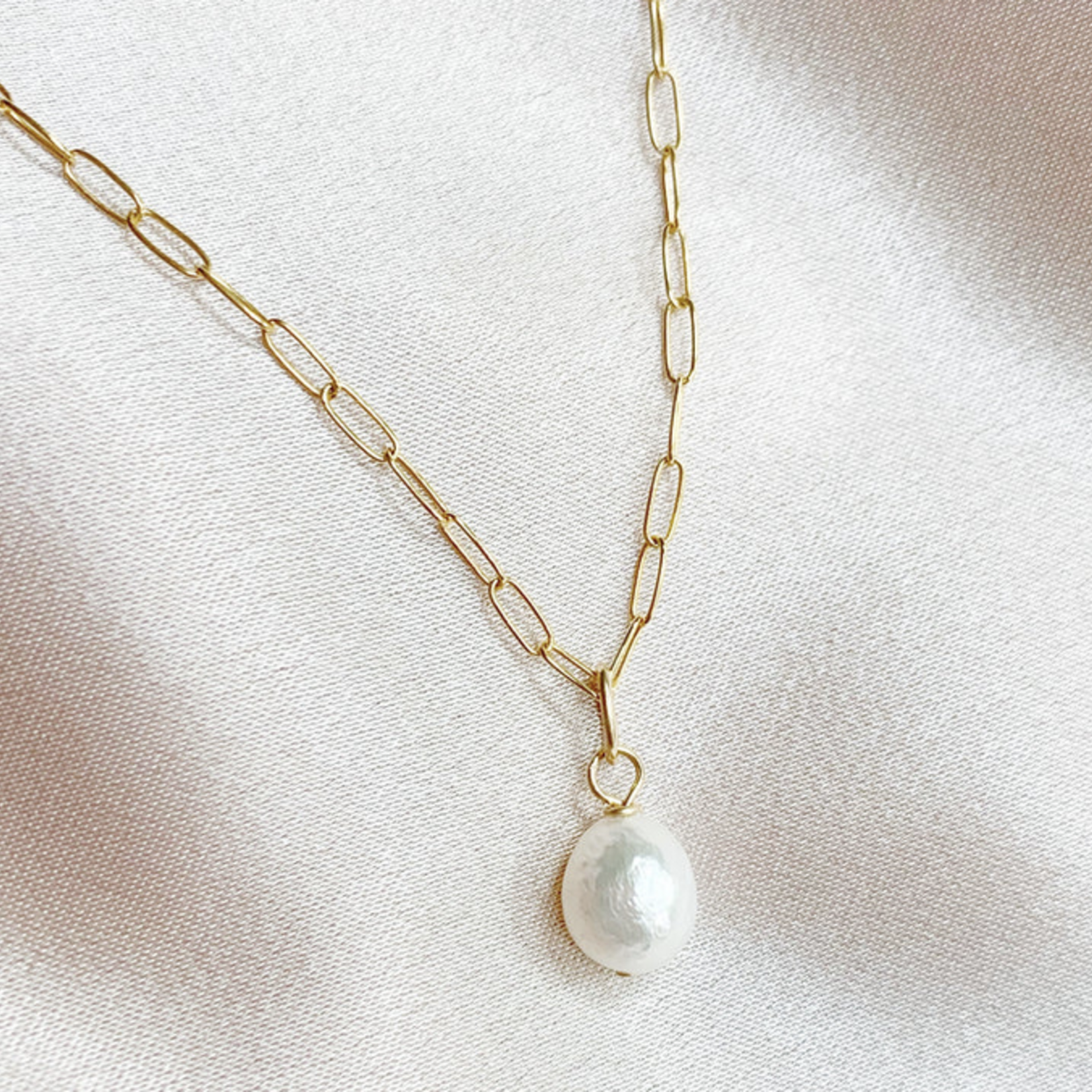 True By Kristy True By Kristy - Gold Filled Necklace - Baroque Pearl