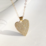 True By Kristy True By Kristy - Gold Filled Necklace - One Love Heart CZ