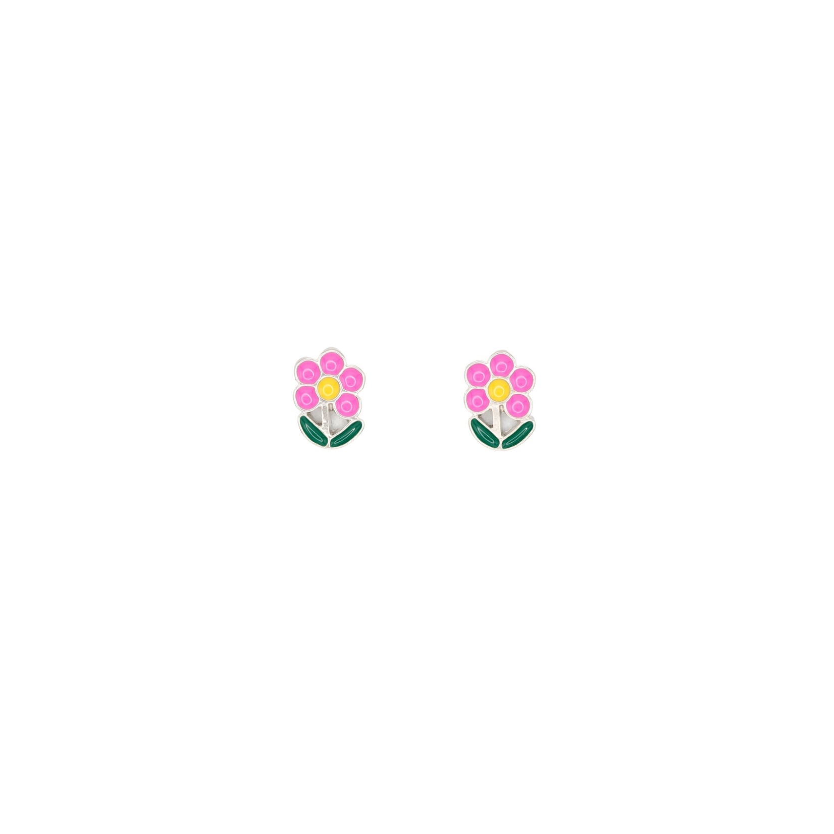 Rebecca Accessories Rebecca Accessories - Earrings - Pink Flower Post