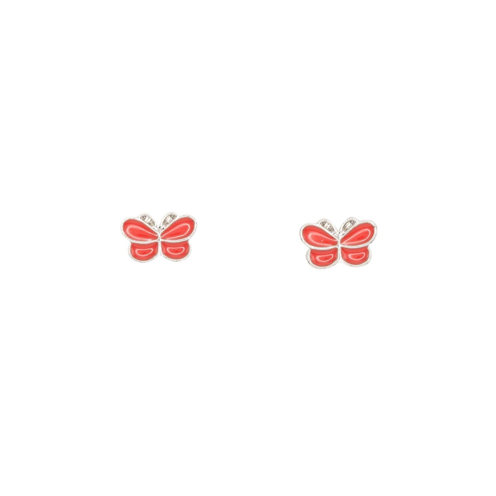 Rebecca Accessories Rebecca Accessories - Earrings - Pink Butterfly