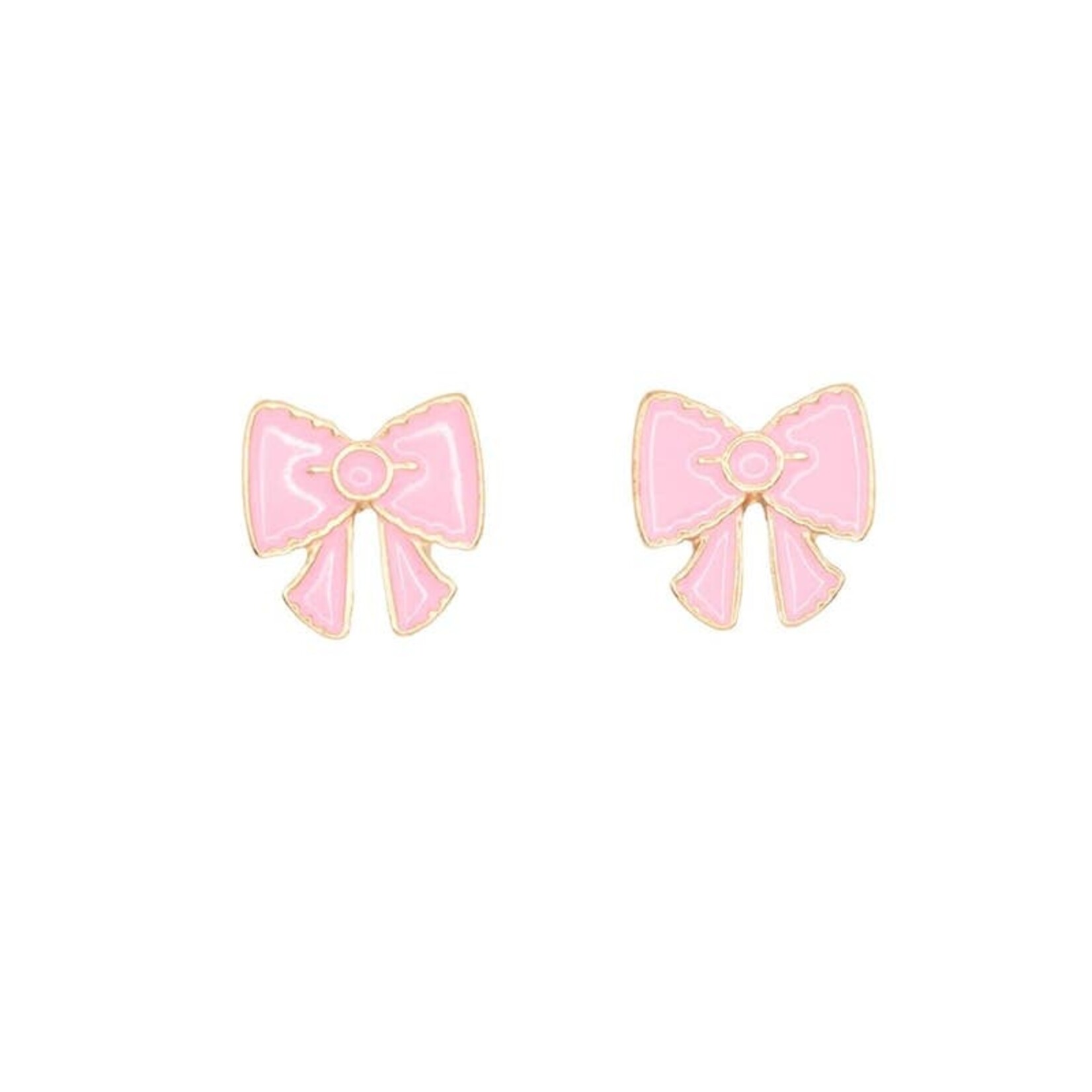 Rebecca Accessories Rebecca Accessories - Earrings - Pink Bow Post