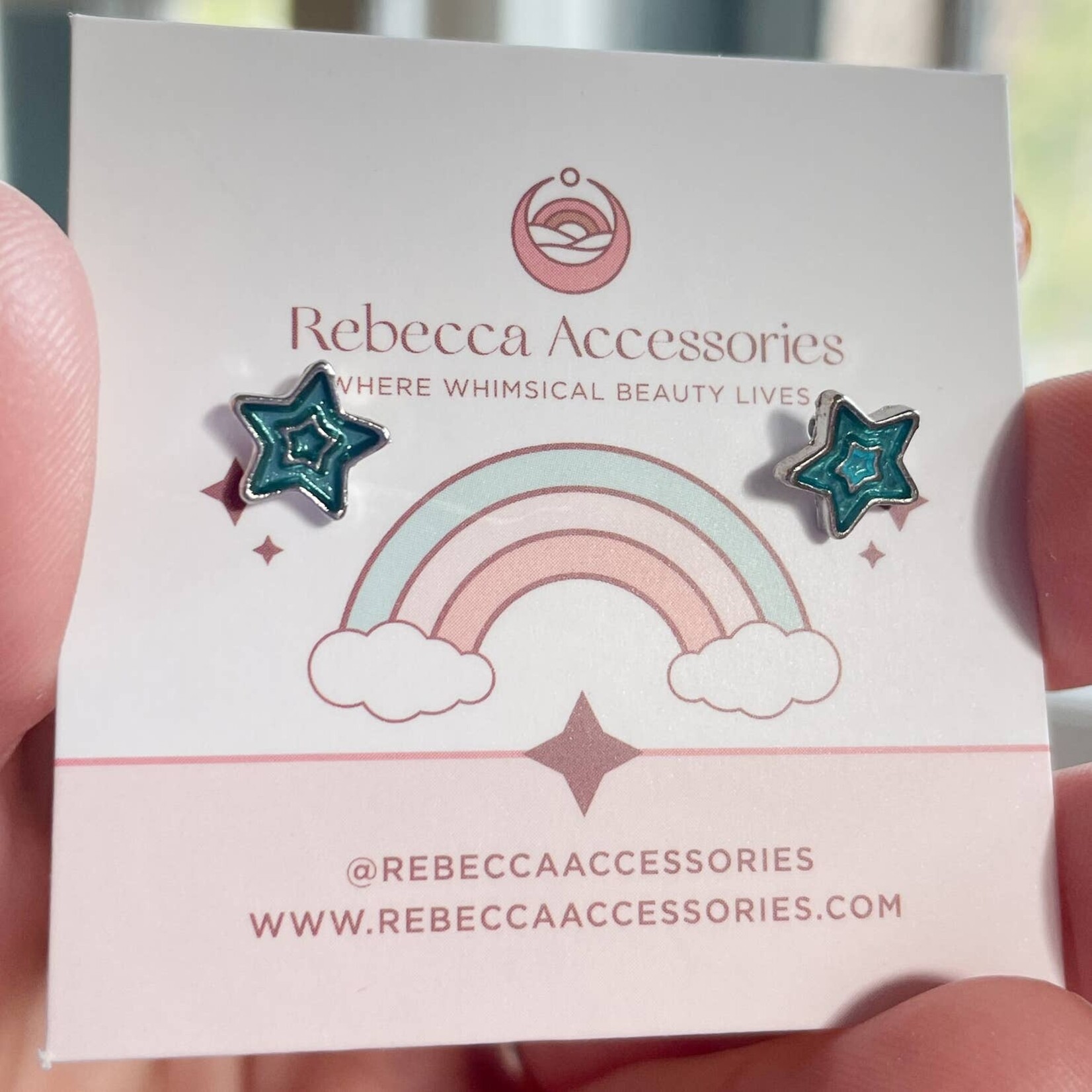 Rebecca Accessories Rebecca Accessories - Earrings - Blue Star Post