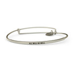 &LIVY &LIVY - Silver POSY All Will Be Well Bangle