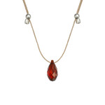 &LIVY &LIVY - Smoked Amber HYEVIBE Light Prism Crystal Necklace Sliders