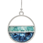 Rain Rain - Silver Blue Water Fishbowl Earring