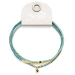 Scout Curated Wears Scout Curated Wears - Tonal Chromacolor Miyuki Bracelet Trio - Turquoise/Gold