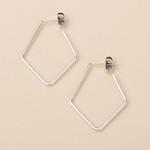 Scout Curated Wears Scout Curated Wears - Refined Earring Collection - Orion Diamond Hoop/Sterling Silver