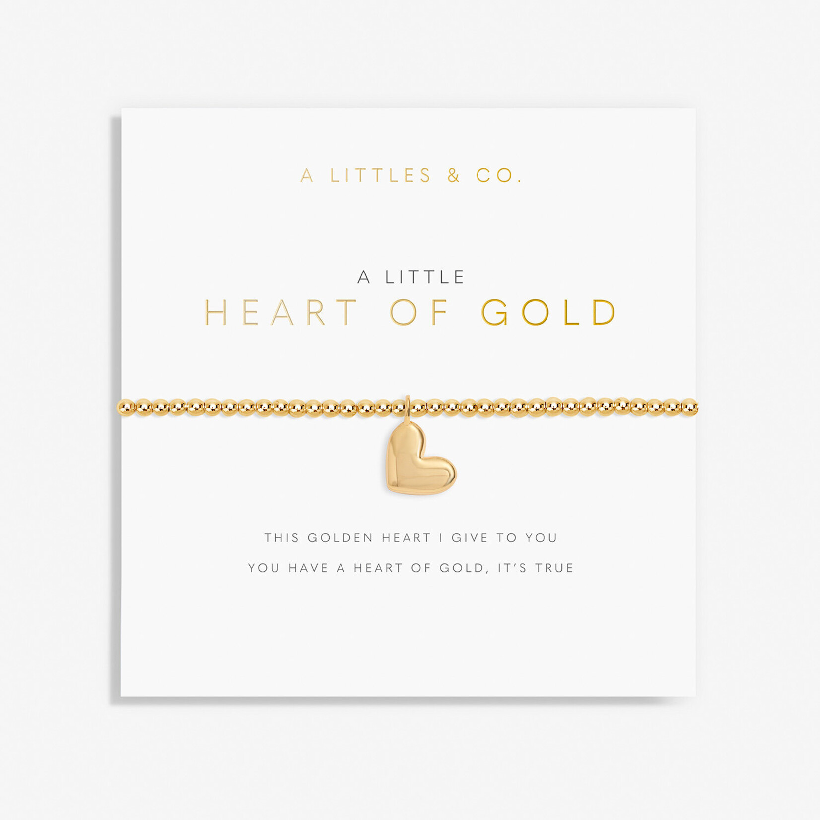 A Littles & Co A  Littles & Co - Gold Heart Of Gold Bracelet
