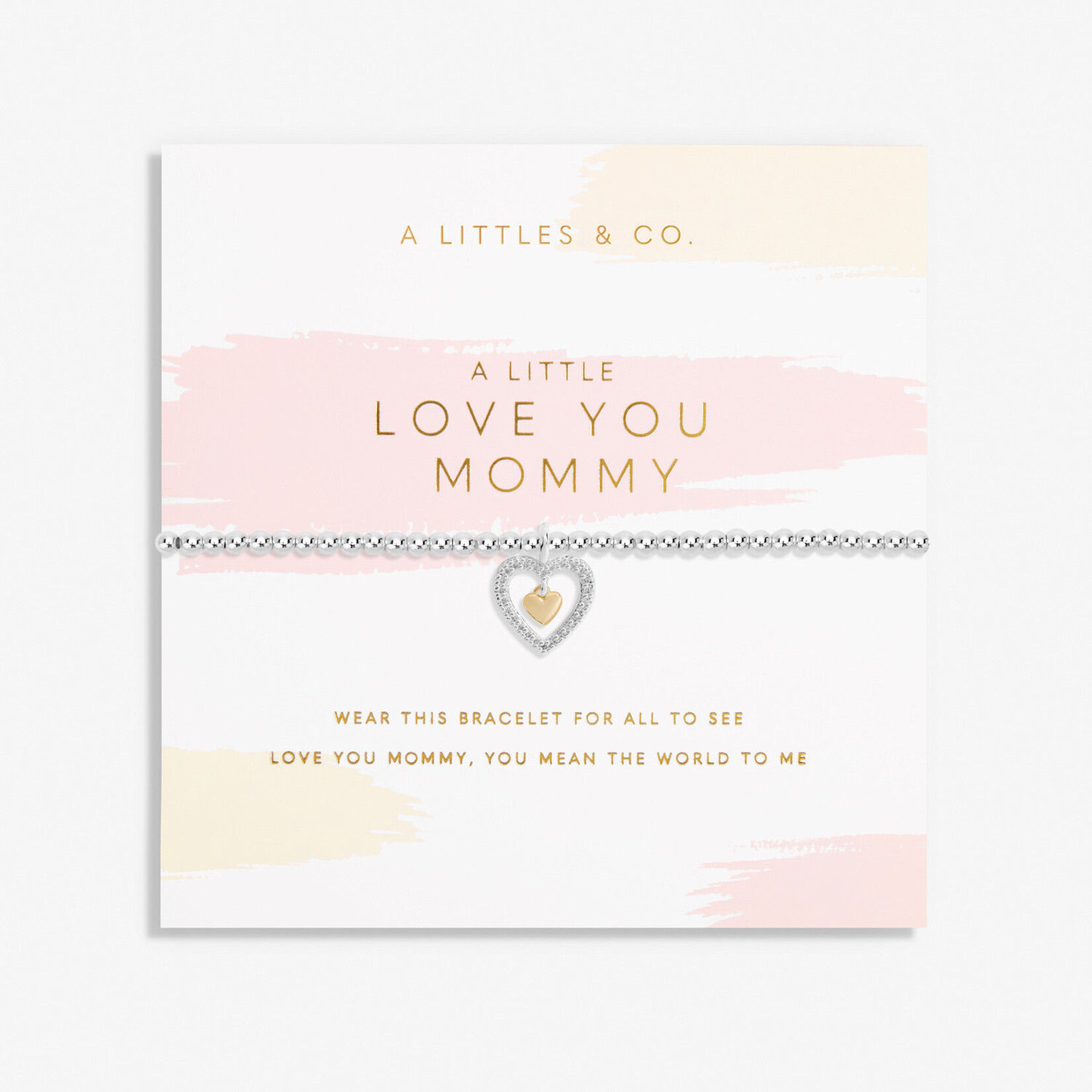 A Littles & Co A  Littles & Co - Silver & Gold I Love You Mommy Bracelet