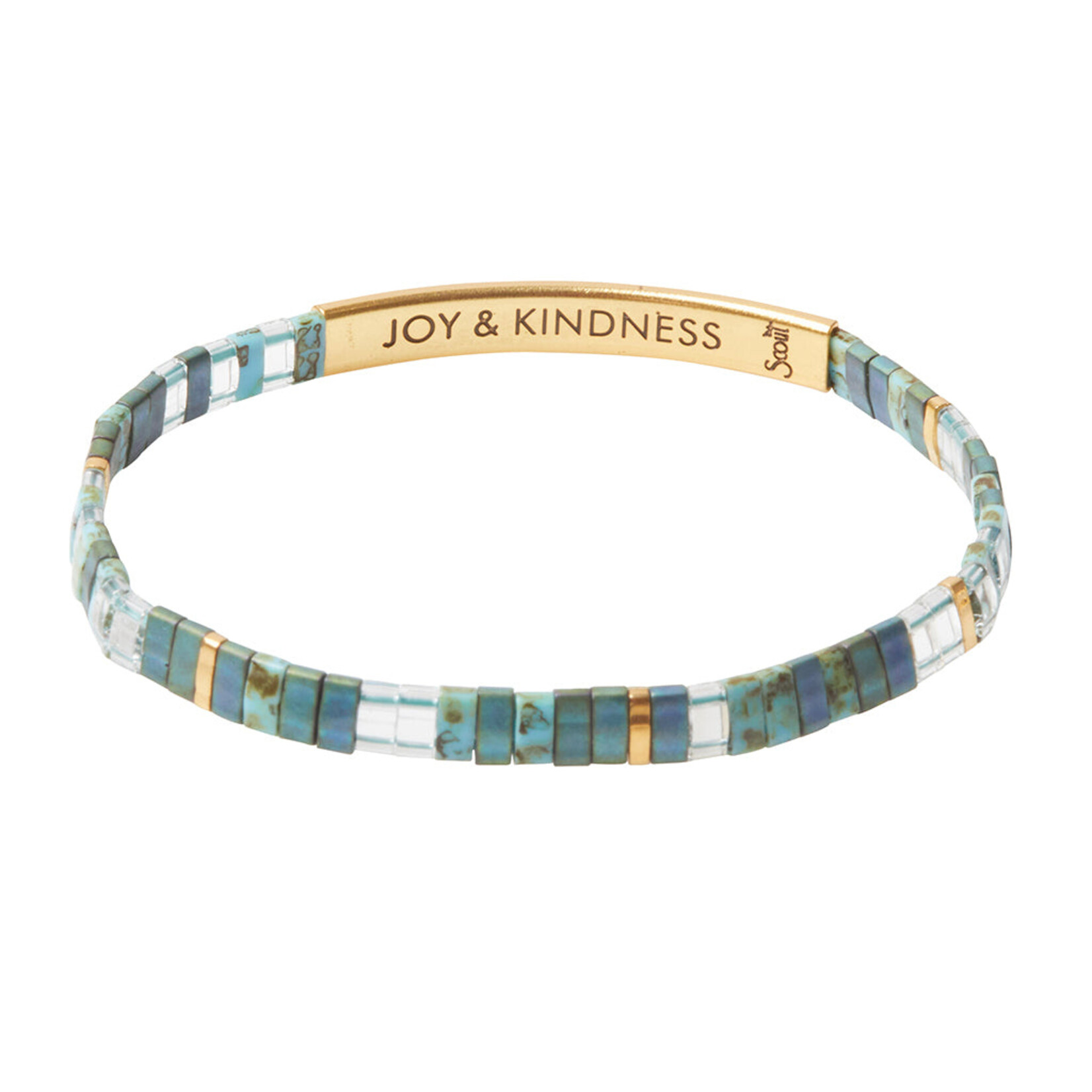 Scout Curated Wears Scout Curated Wears - Good Karma Bracelet - Joy & Kindness Marine/Gold
