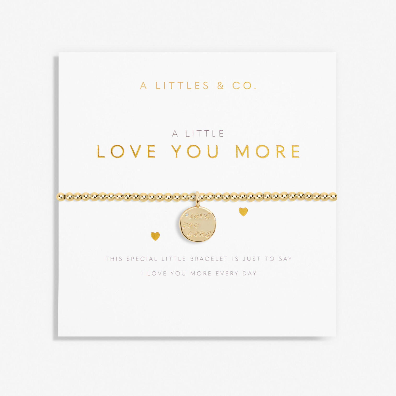 A Littles & Co A  Littles & Co - Gold Love You More Bracelet