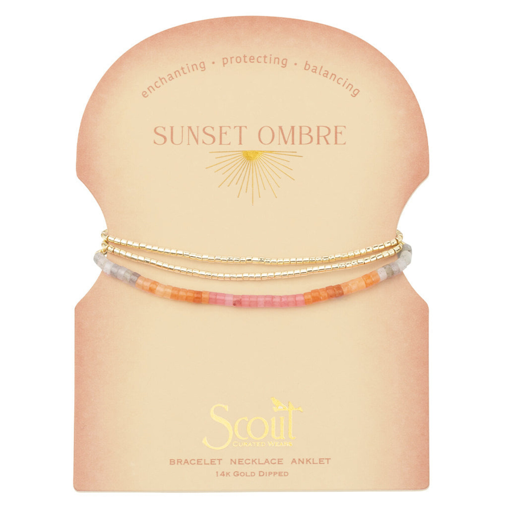 Scout Curated Wears Scout Curated Wears - Ombre Stone Wrap - Sunset/Gold