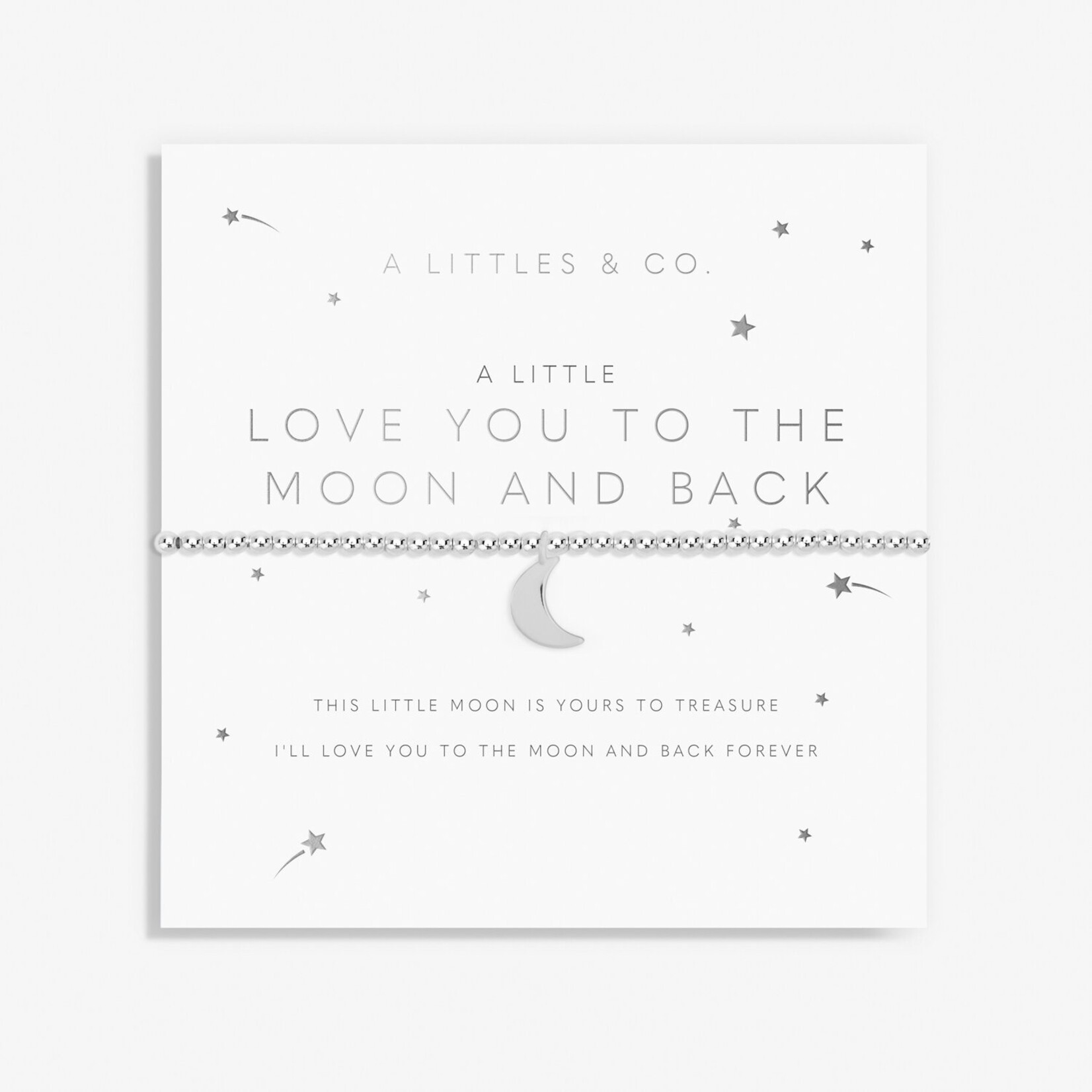 A Littles & Co A  Littles & Co - Silver Kid's Love You To The Moon And Back Bracelet