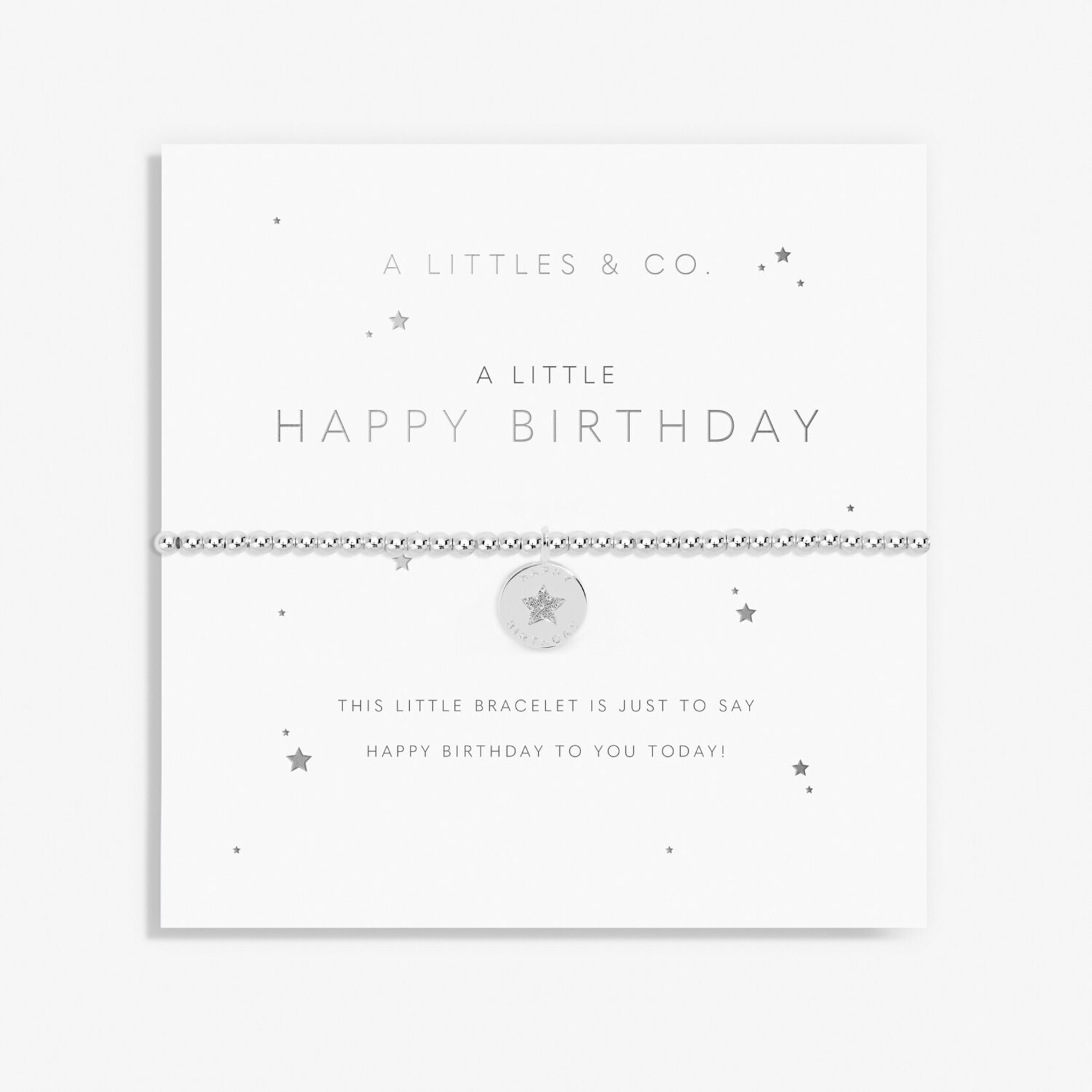 A Littles & Co A  Littles & Co - Silver Children's Happy Birthday Bracelet