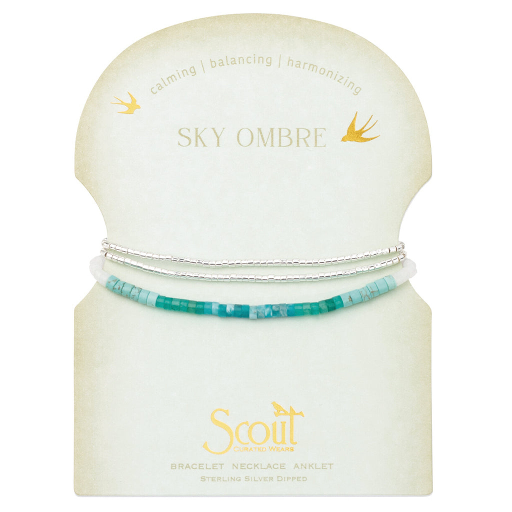Scout Curated Wears Scout Curated Wears - Ombre Stone Wrap - Sky/Silver