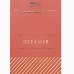 Lucky Feather Lucky Feather - Morse Code -Necklace Gold - Dreamer