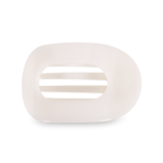 Teleties Teleties - Flat Round Clip - Coconut White