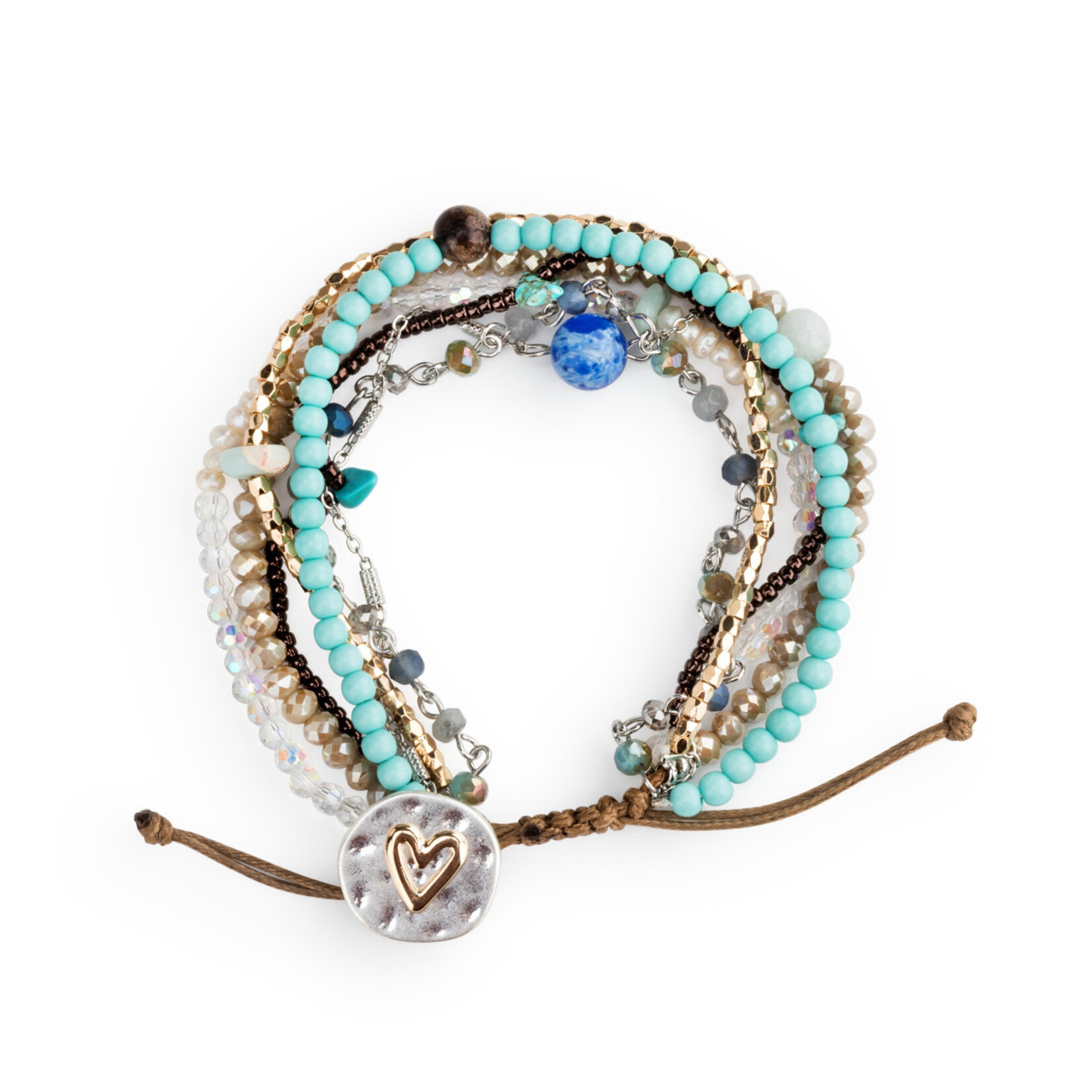 Demdaco Demdaco - Beaded Love Bracelet - Turquoise
